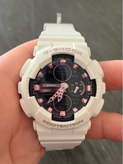 G-Shock S-Series White & Rose Gold Watch (GMA-S140M-7A)