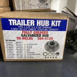 New Trailer parts :  5-lug And 6-lug Hub Kits, 2500lb Jacks    