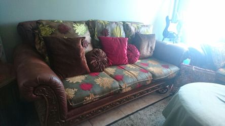 Mediterranean sofa and love seat