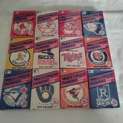 Lot Of 12 Factory Sealed 1990 Major League Baseball Cards With Bubble Gum (30 Cards In Each)