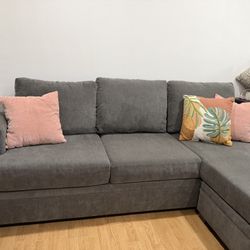 Gray Sofa with Chaise - Great Condition