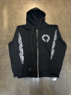 Chrome hearts black and white zip up
