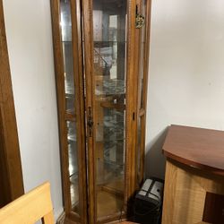 Walnut Curio Cabinet 