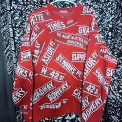 Supreme Street Sign Sweater 