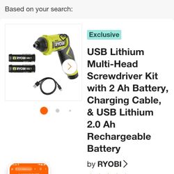 Ryobi USB Lithium Screwdriver (Brand New)