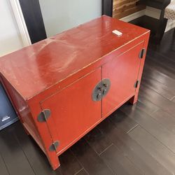 Vintage Chinese Mid Century Modern Cabinet