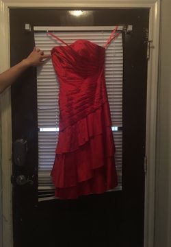 Red party dress