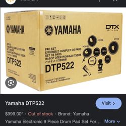 9 Piece Yamaha DTP522 Electronic Drum Set