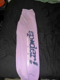 Acai/Purple Sp5der sweat pants XL