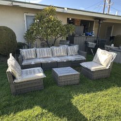 New 7pc Outdoor Patio Set With Cushions 