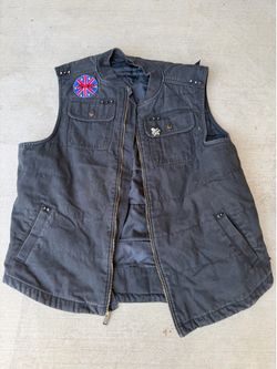 Men’s Wrangler Vest with Band Patches punk rock