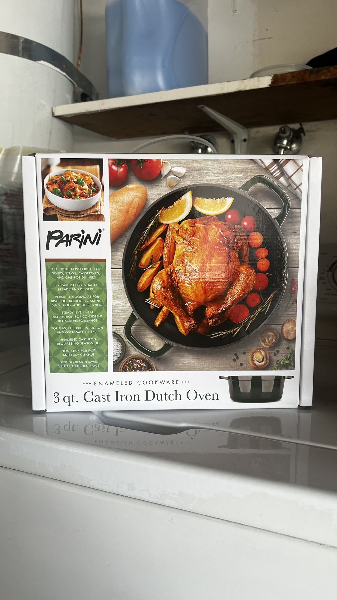 Parini 3 QT Cast Iron Dutch Oven
