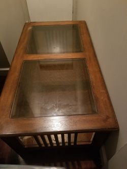 Center table with glass top,