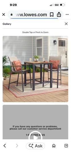 Outdoor Bar Height Patio Table and Chairs Set