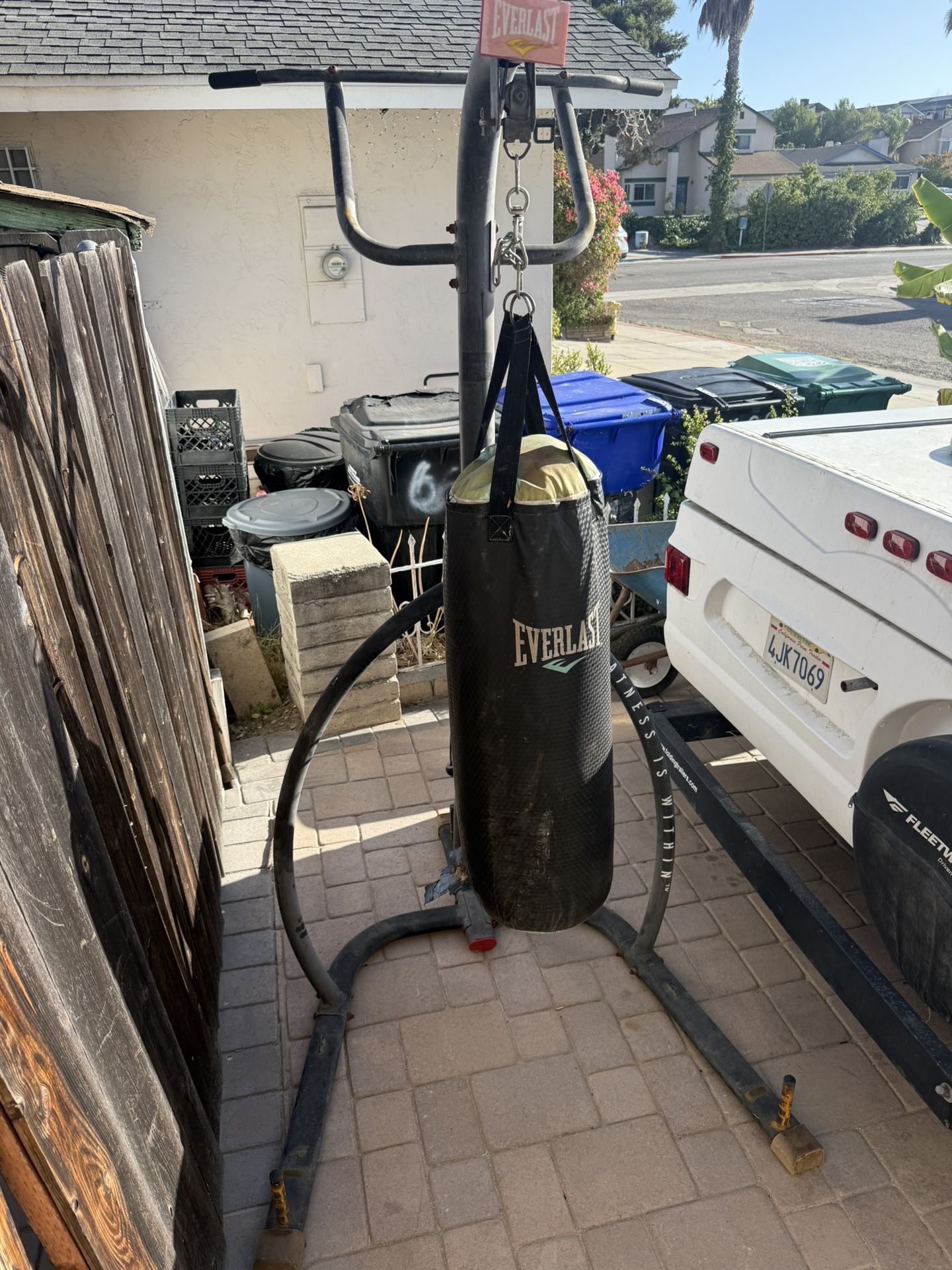 Pull Up Bar And Punching Bag