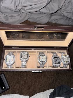 Moissanite hip-hop watches with moissanite