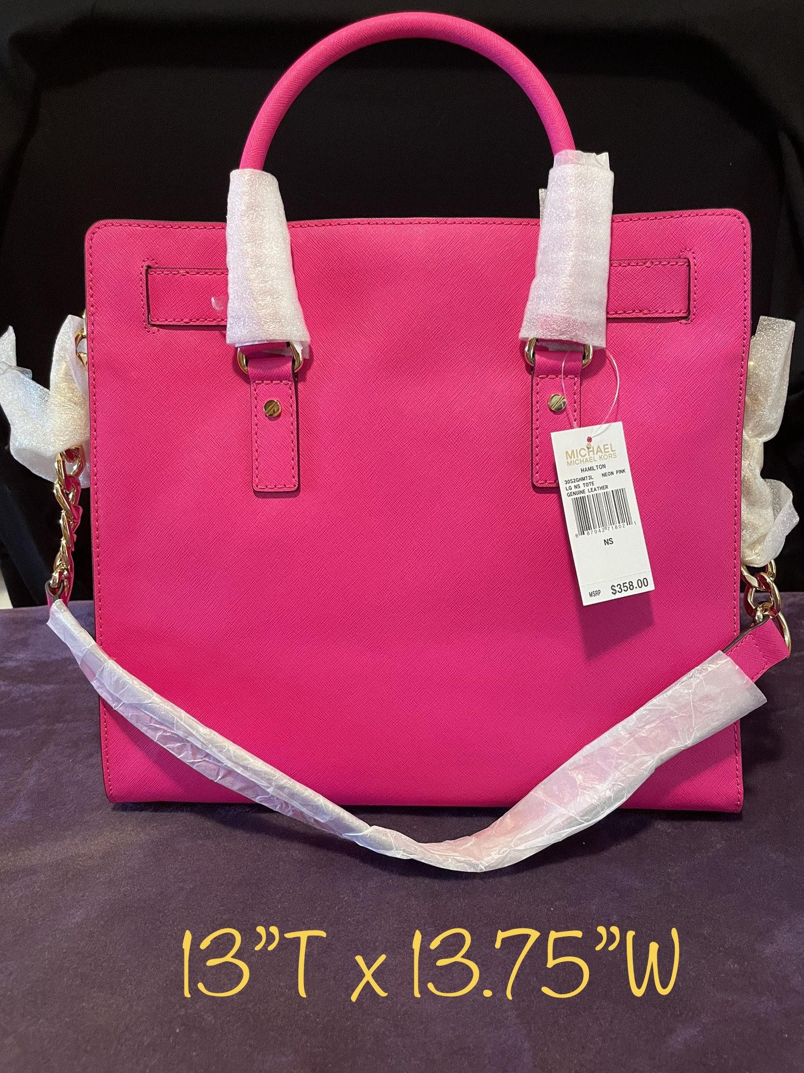 Michael Kors Hamilton Collection Neon Pink Bag for Sale in Santa