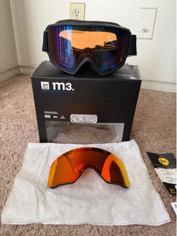 Anon M3 Snowboard/Ski Goggles — MagnaTech Magnetic Lens — Sonar Zeiss — Extra Lens + Box