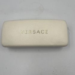Versace Hard Clamshell  Case For Glasses Cream Color With Black Inside
