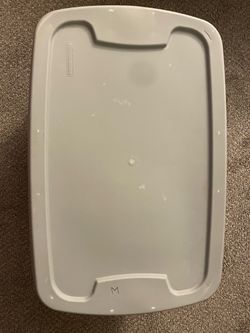 White Plastic Storage Bin Lid