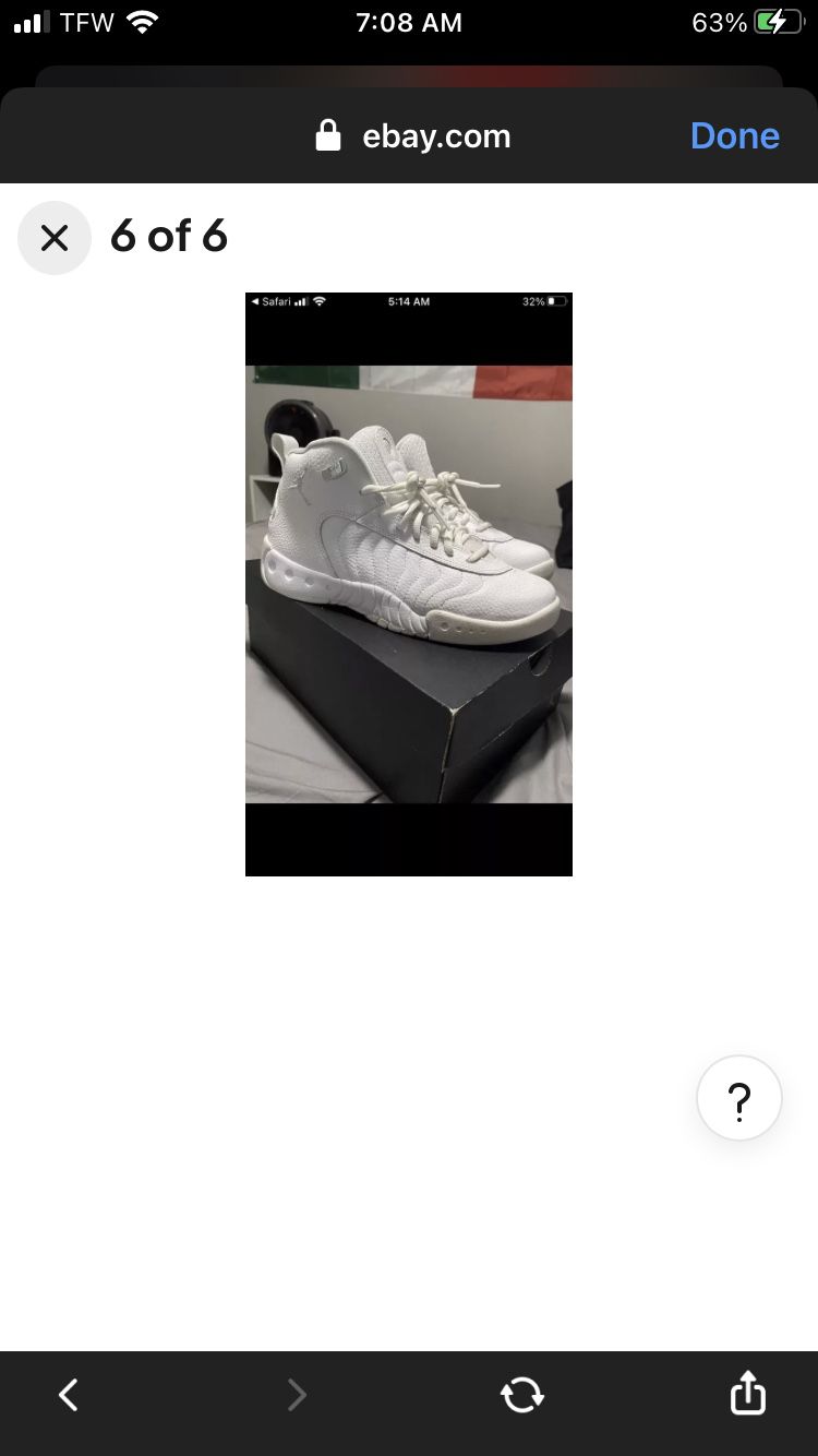 Air Jordan pro all White 6.5