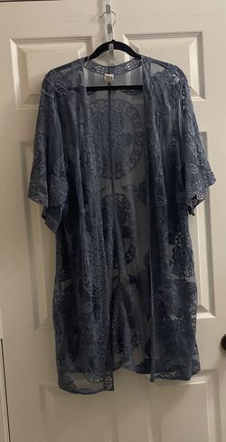 Brand New Blue Lace Kimono Size L/XL 