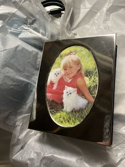 Photo Album with Silver Cover Black Velvet