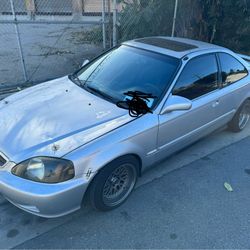  Parts Only 1999 Honda Civic 2 Door Coupe Drives Damaged In Rear
