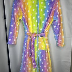 Doctor Unicorn Girls Fleece Hooded Robe New Size 10/11 Y