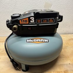 3 Gallon McGRAW compressor (hose Included)  