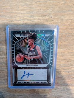 Jalen Green obsidian rookie auto