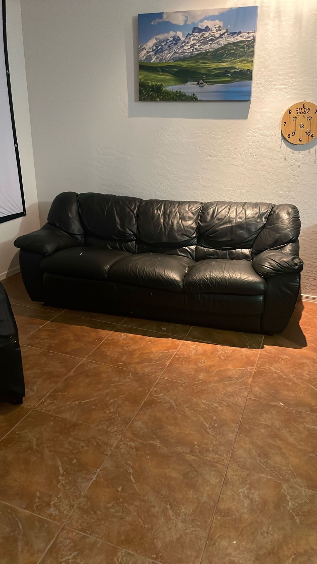 Black Leather Couch