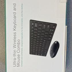 Ultra Thin Wireless Keyboard  And Mouse 