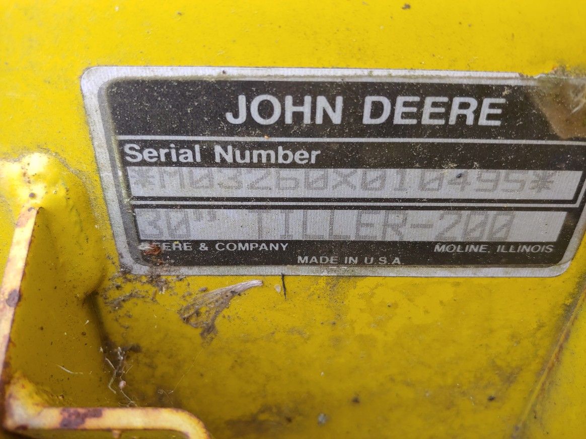 John Deere 30 Tiller