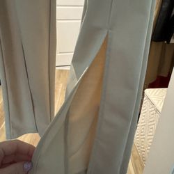 Women’s Beige Tan Pants With Slits On Ends