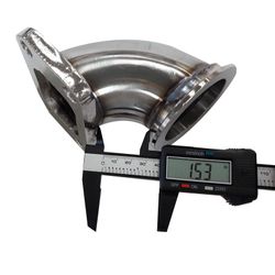 90 Degree Stainless Steel 2.5" V-Band T3 Turbocharger Exhaust Adapter Flange(90D T3-VB250)