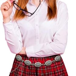 Western Belts for Women, Flower Turquoise Concho Adjustable Chain Belts, Western Jewelry Bling Rhinestone for Women