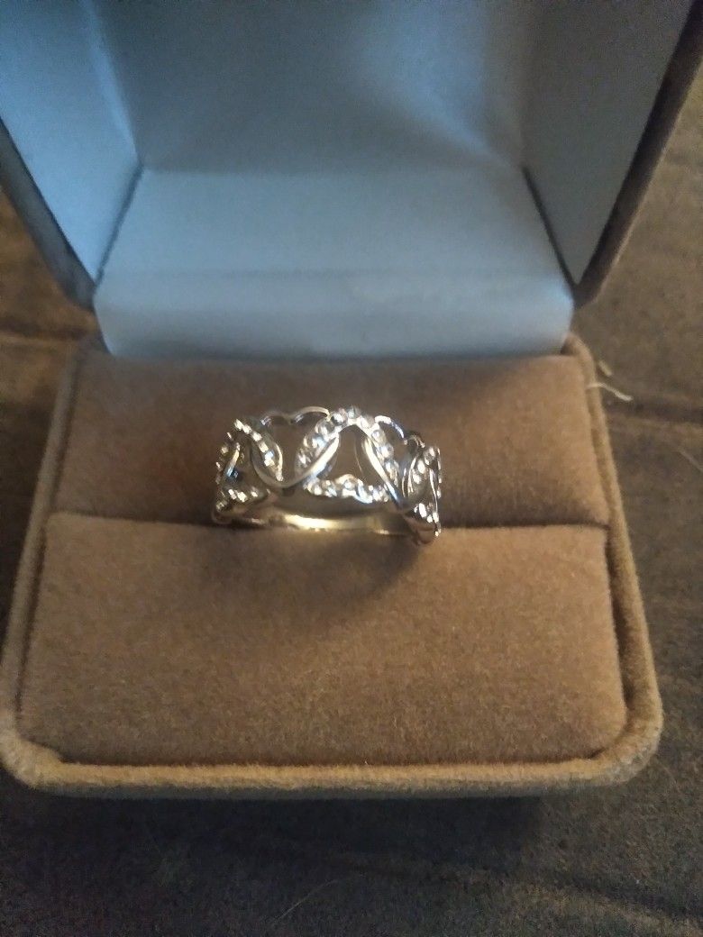 Sz 7 Sterling Silver Heart Ring