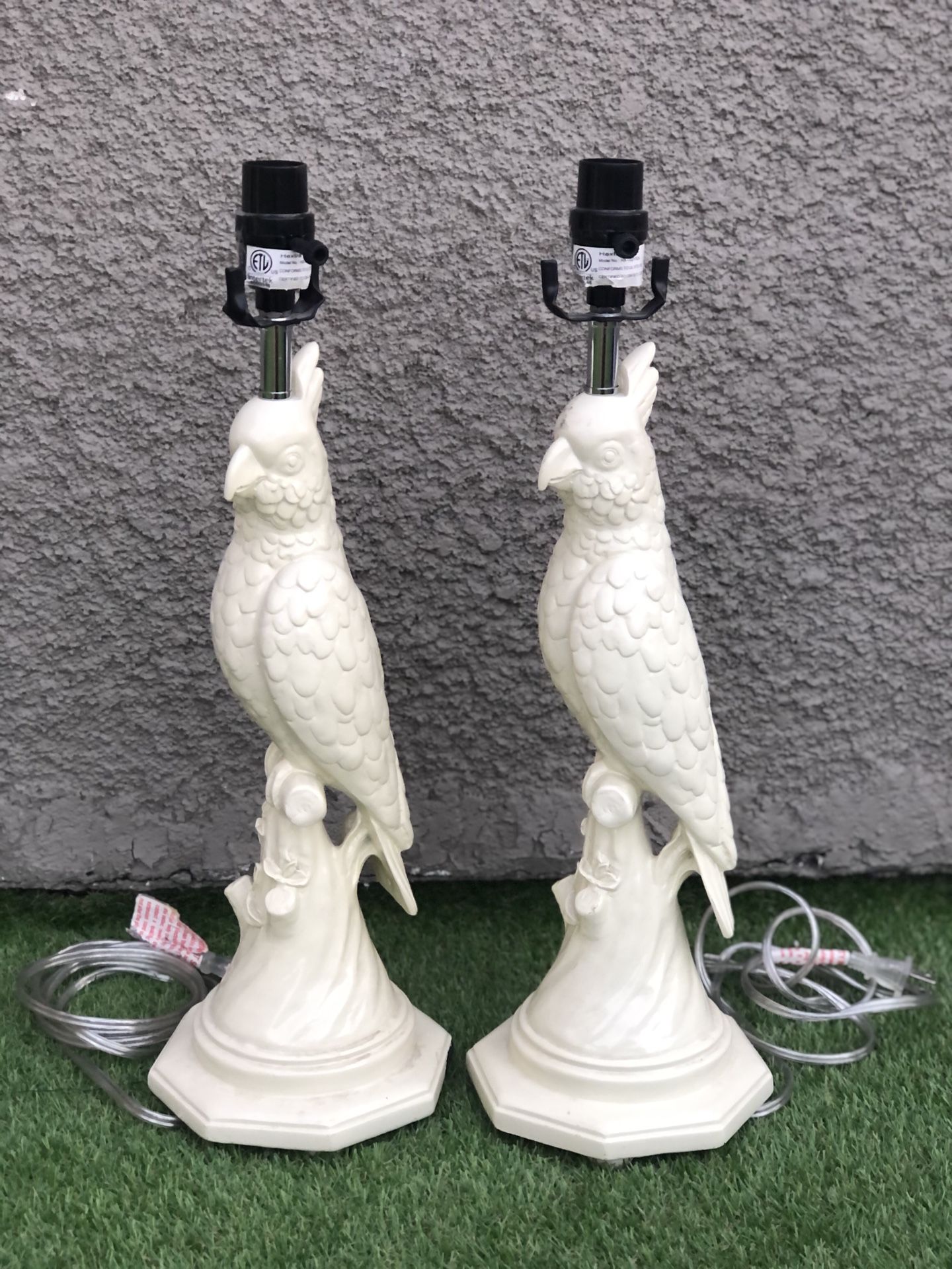 Matching Parrot Table Lamps