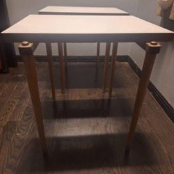 Vintage MCM White Formica Top Nesting Tables