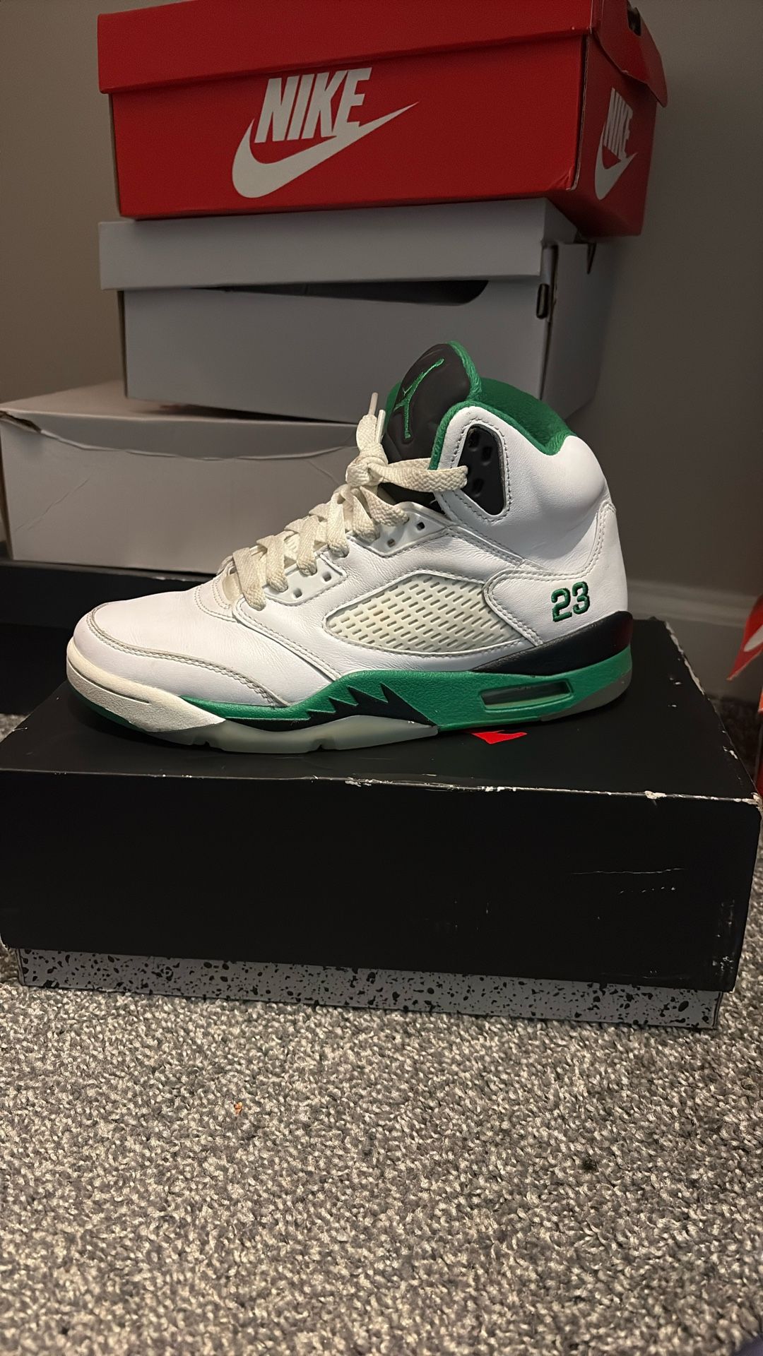 Pine Green Retro Jordan 5s