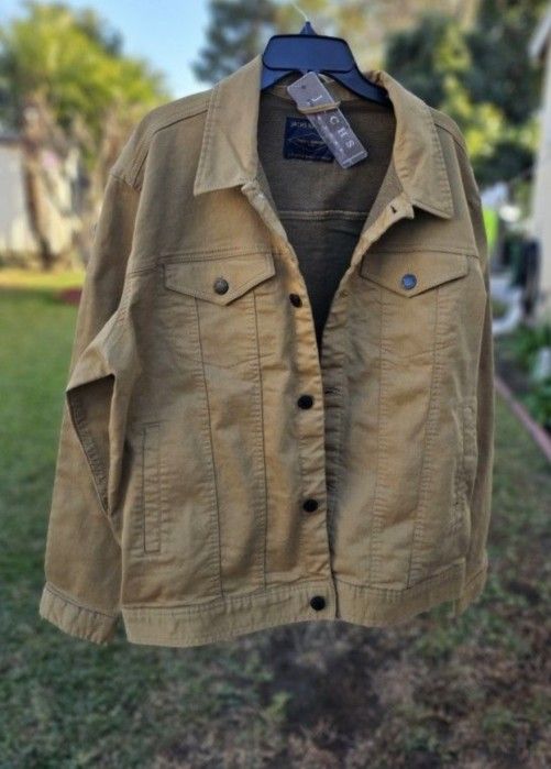 Men's Large Denim Flex Trucker Jacket Jachs