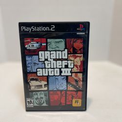 GRAND THEFT AUTO III 3 GTA 3 Sony PlayStation 2 PS2 Video Game