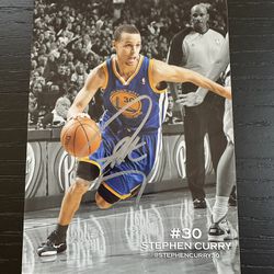 Stephen Curry Autographed 5”x7” Phot