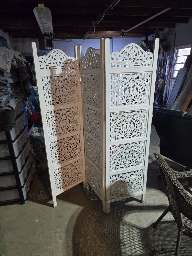 Room Divider, Partian White Mdf