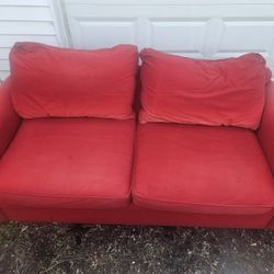 Beautiful cloth red couch