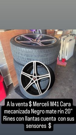 Set Merceli M41 Cara mecanizada Negro mate rin 20"