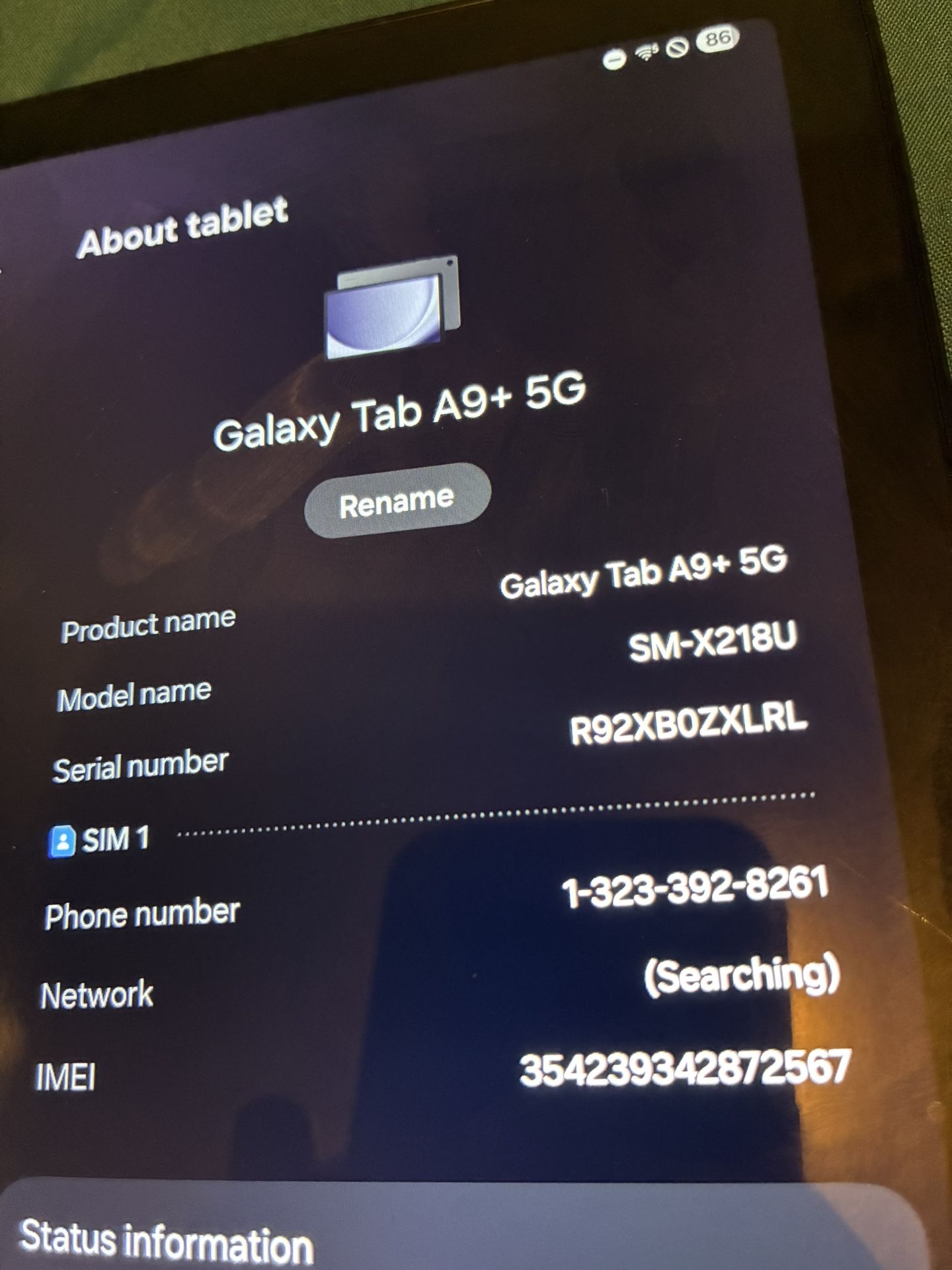 Samsung Galaxy Tablet A9+ 5G