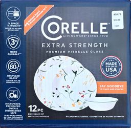 Corelle 12 pc dinnerware set