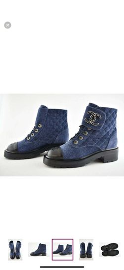 Chanel Denim Boots